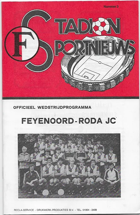 Programmaboekje Feyenoord – Roda JC