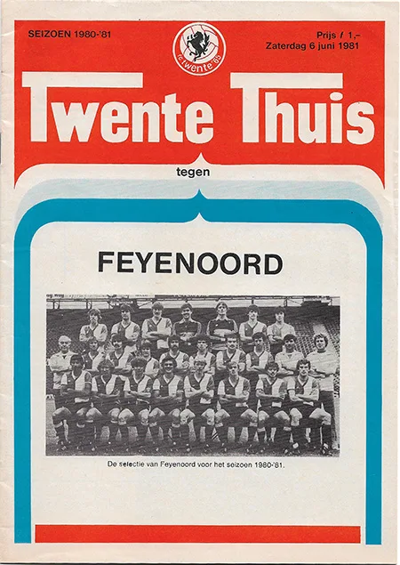 Programmaboekje FC Twente – Feyenoord