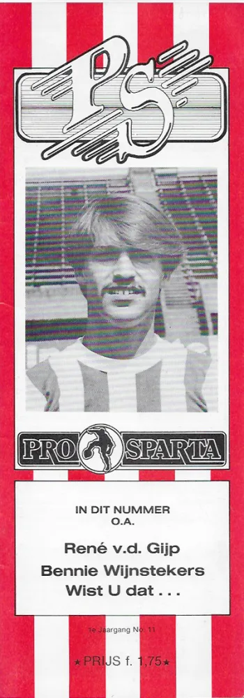 Programmaboekje Sparta Rotterdam – Feyenoord