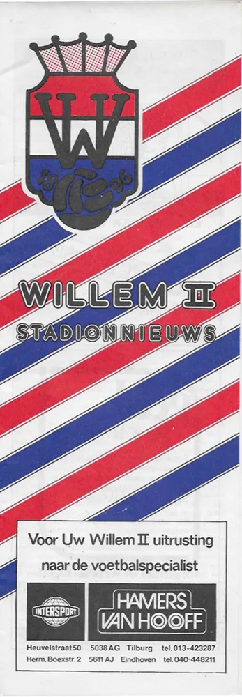 Programmaboekje Willem II – Feyenoord