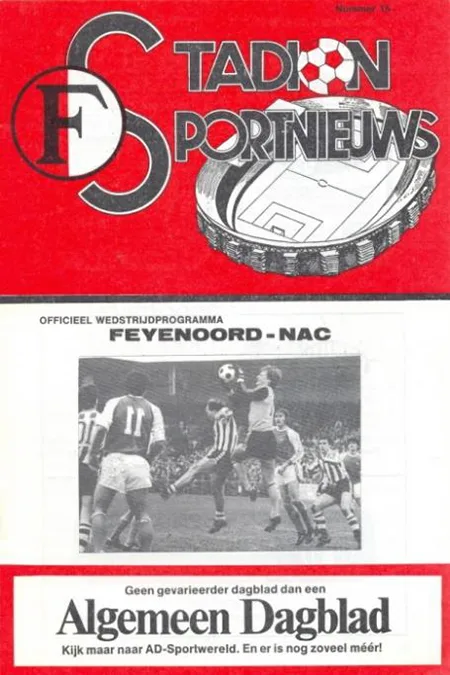 Programmaboekje Feyenoord – NAC Breda