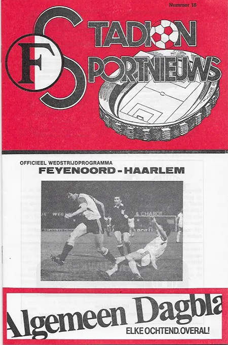Programmaboekje Feyenoord – Haarlem