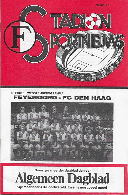Programmaboekje Feyenoord – ADO Den Haag