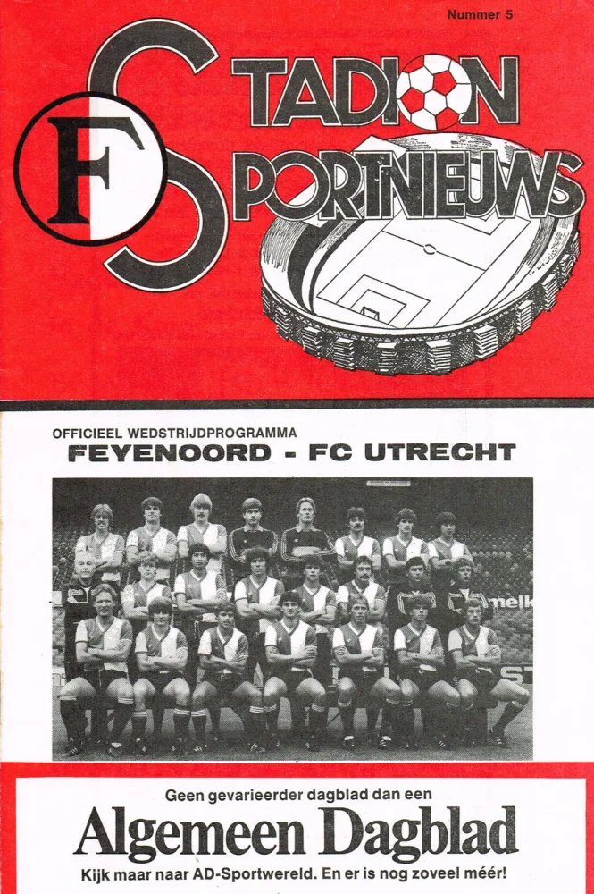 Programmaboekje Feyenoord – FC Utrecht