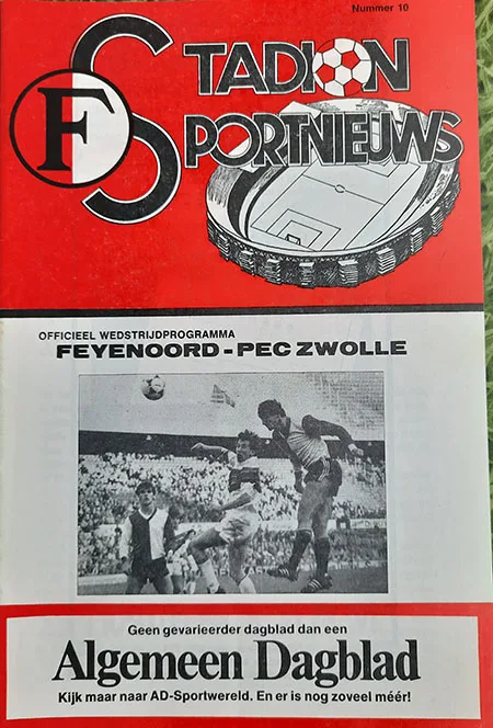 Programmaboekje Feyenoord – FC Zwolle