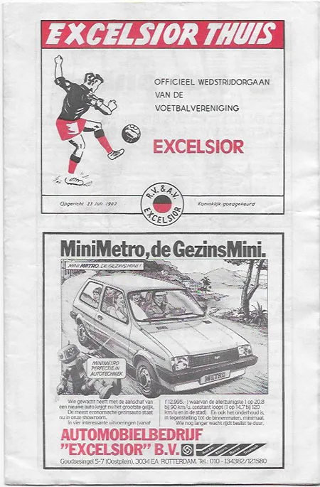Programmaboekje Excelsior – Feyenoord
