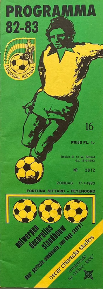 Programmaboekje Fortuna Sittard – Feyenoord