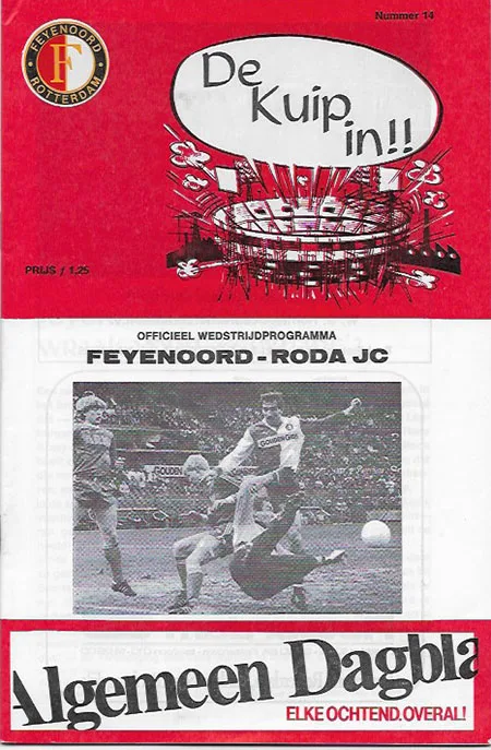 Programmaboekje Feyenoord – Roda JC