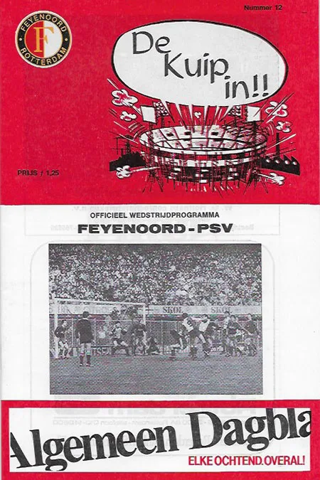 Programmaboekje Feyenoord – PSV