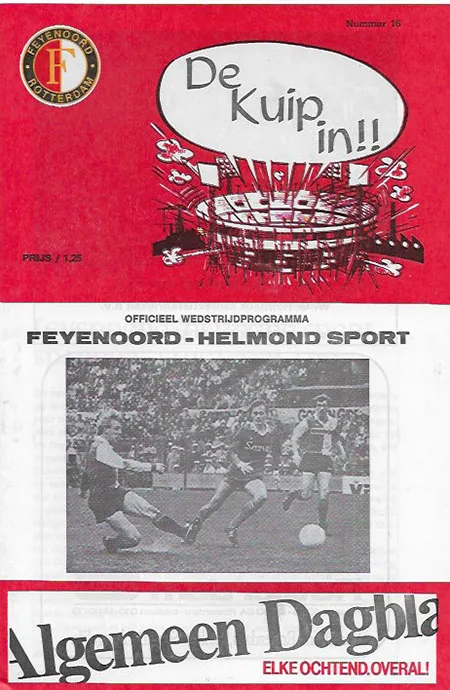 Programmaboekje Feyenoord – Helmond Sport