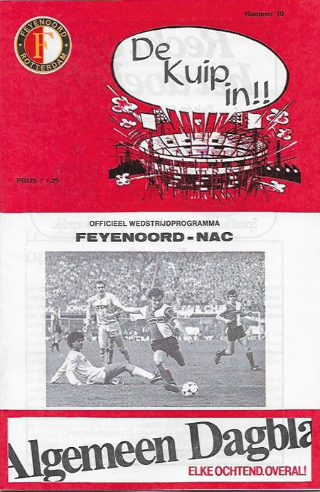 Programmaboekje Feyenoord – NAC Breda