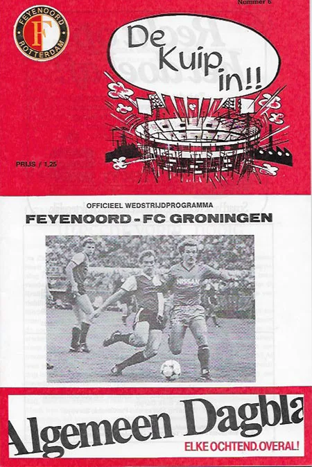 Programmaboekje Feyenoord – FC Groningen