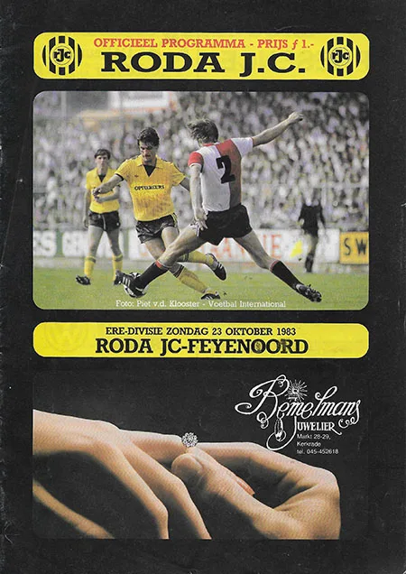 Programmaboekje Roda JC – Feyenoord