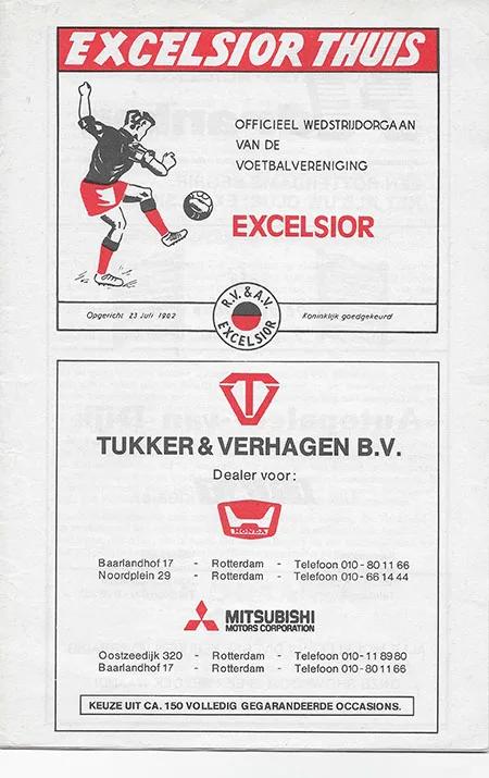 Programmaboekje Excelsior – Feyenoord