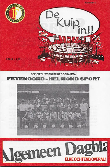Programmaboekje Feyenoord – Helmond Sport