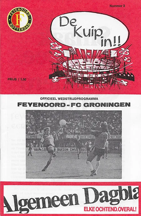 Programmaboekje Feyenoord – FC Groningen