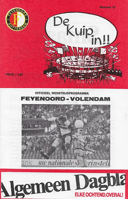 Programmaboekje Feyenoord – FC Volendam