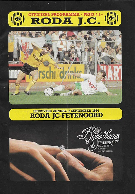 Programmaboekje Roda JC – Feyenoord