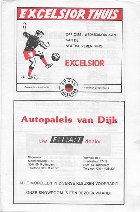Programmaboekje Excelsior – Feyenoord