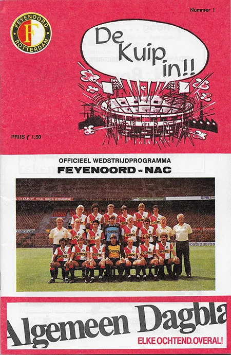 Programmaboekje Feyenoord – NAC Breda