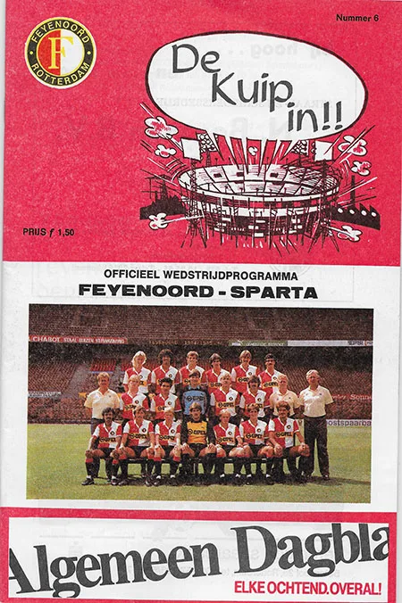 Programmaboekje Feyenoord – Sparta Rotterdam