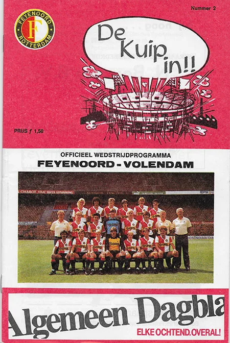 Programmaboekje Feyenoord – FC Volendam