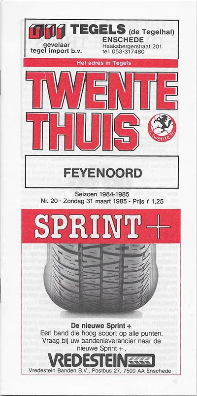 Programmaboekje FC Twente – Feyenoord