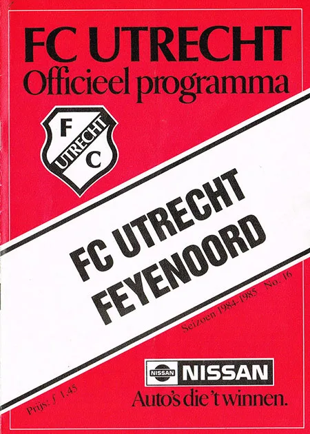 Programmaboekje FC Utrecht – Feyenoord