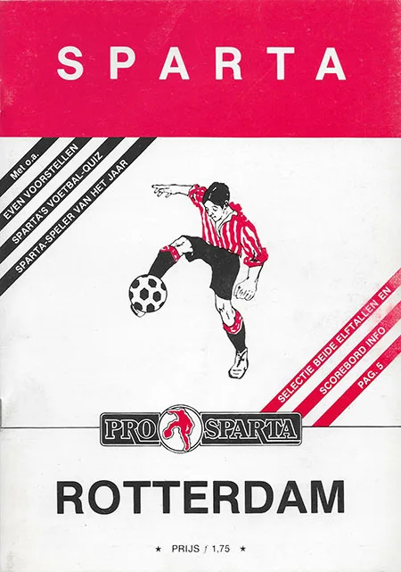 Programmaboekje Sparta Rotterdam – Feyenoord