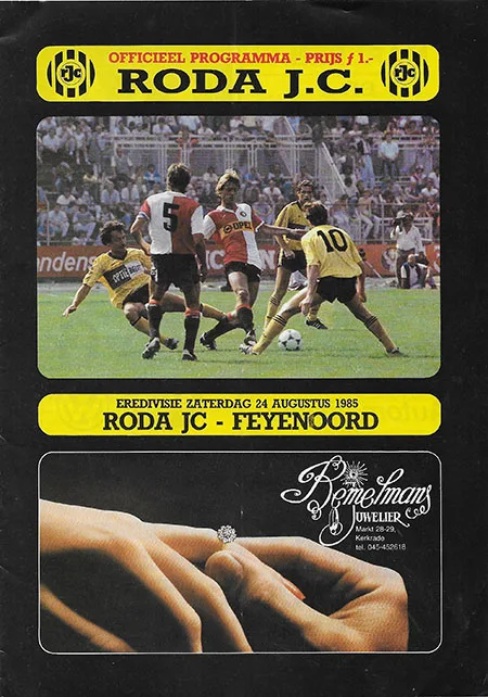 Programmaboekje Roda JC – Feyenoord