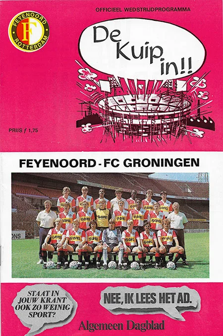 Programmaboekje Feyenoord – FC Groningen