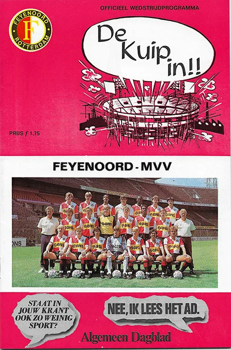 Programmaboekje Feyenoord – MVV