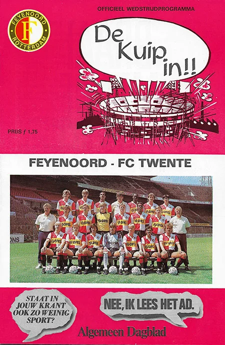 Programmaboekje Feyenoord – FC Twente