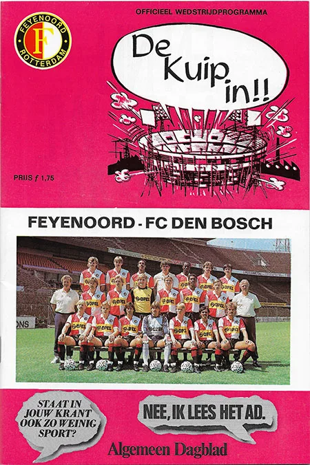 Programmaboekje Feyenoord – FC Den Bosch