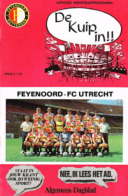 Programmaboekje Feyenoord – FC Utrecht