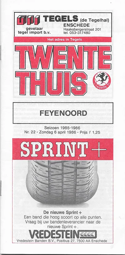 Programmaboekje FC Twente – Feyenoord