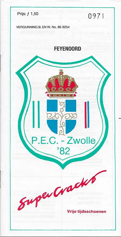 Programmaboekje FC Zwolle – Feyenoord