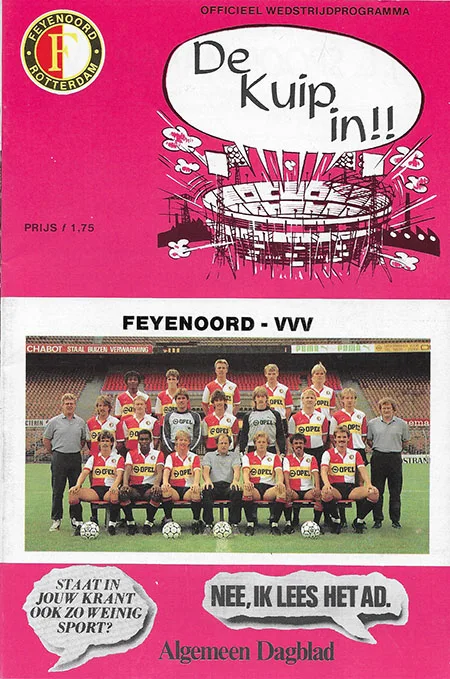 Programmaboekje Feyenoord – VVV Venlo