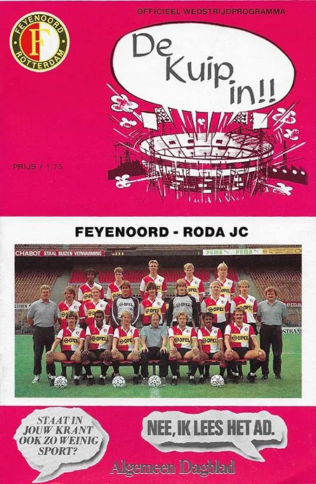 Programmaboekje Feyenoord – Roda JC