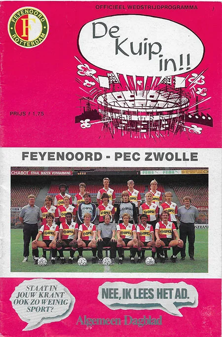 Programmaboekje Feyenoord – FC Zwolle