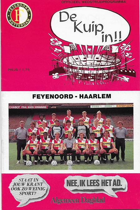 Programmaboekje Feyenoord – Haarlem