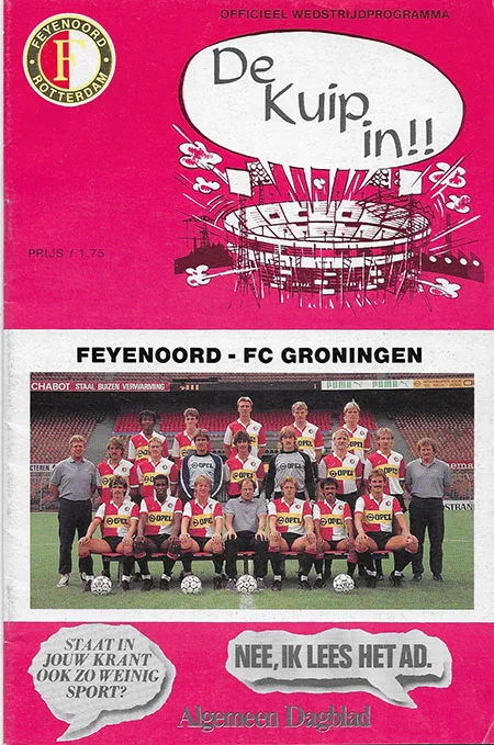 Programmaboekje Feyenoord – FC Groningen
