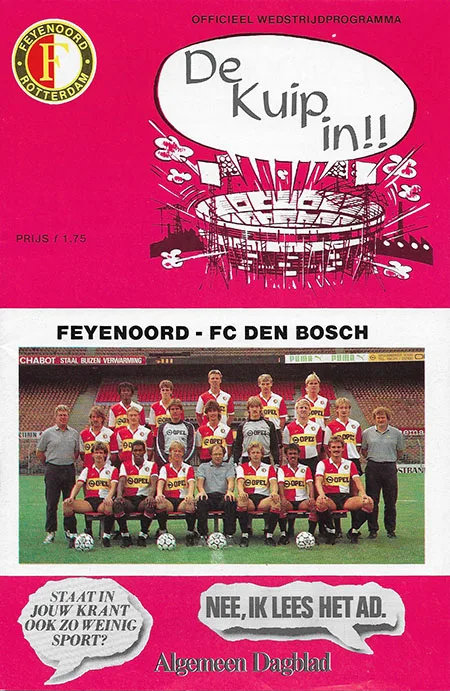 Programmaboekje Feyenoord – FC Den Bosch
