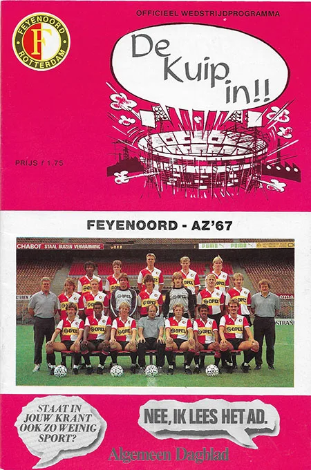 Programmaboekje Feyenoord – AZ