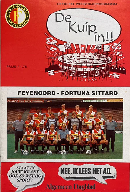 Programmaboekje Feyenoord – Fortuna Sittard