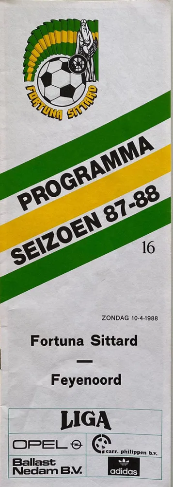 Programmaboekje Fortuna Sittard – Feyenoord