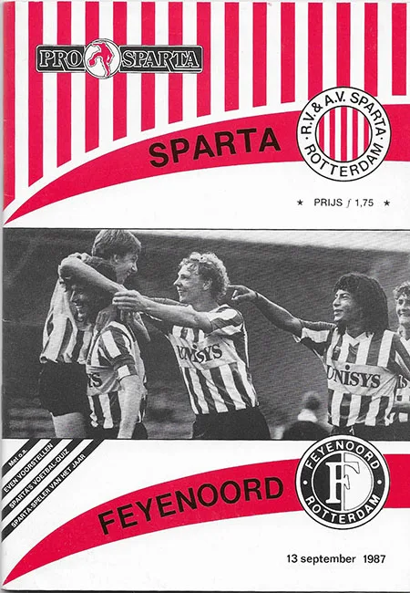 Programmaboekje Sparta Rotterdam – Feyenoord