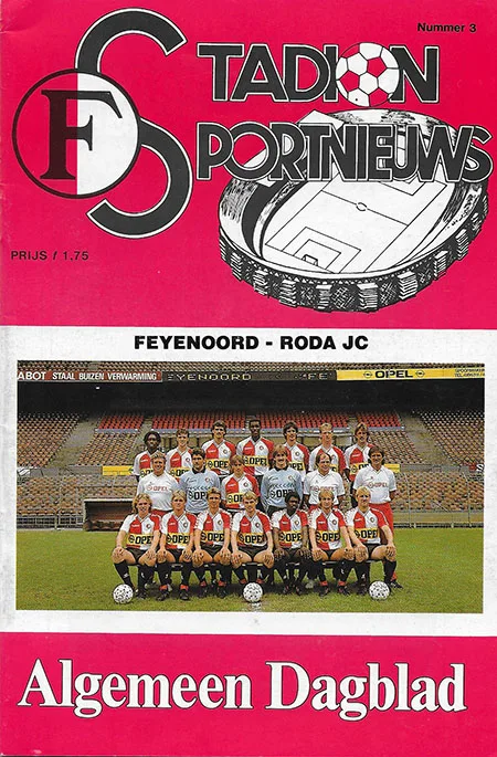 Programmaboekje Feyenoord – Roda JC