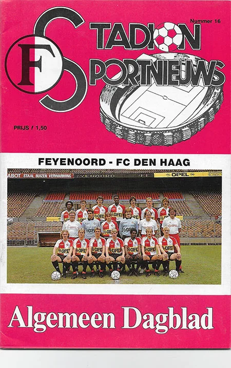 Programmaboekje Feyenoord – ADO Den Haag