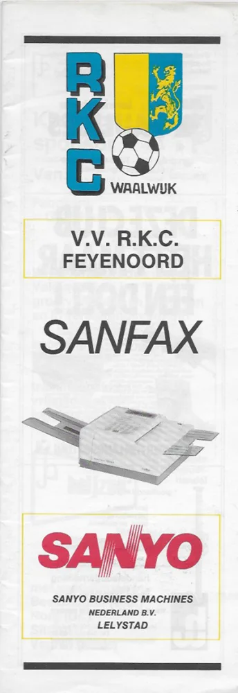 Programmaboekje RKC Waalwijk – Feyenoord